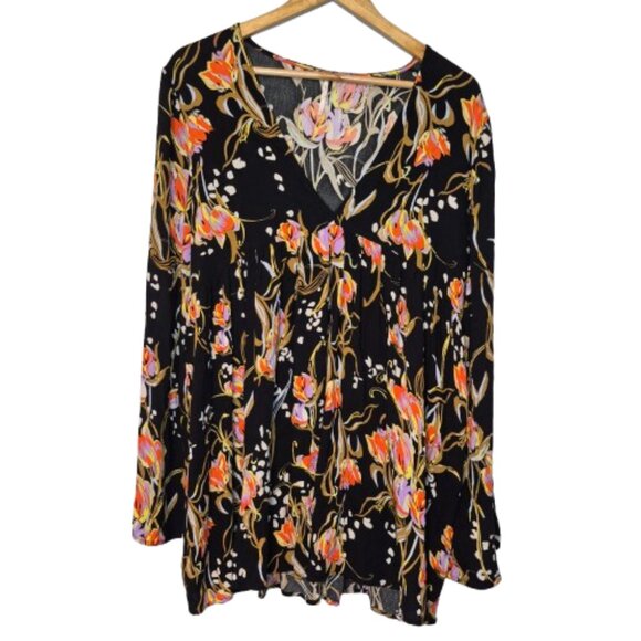 Free People Bella Floral Print Tunic Dress Size Medium - Picture 3 of 8